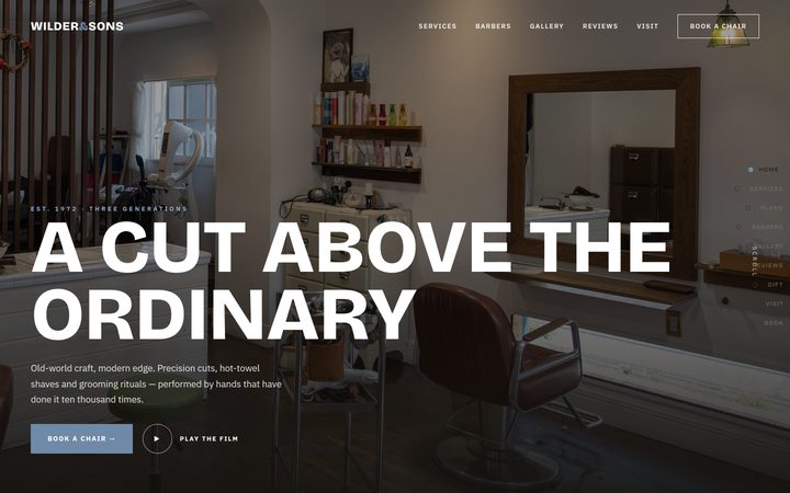 The Wilder & Sons front-end