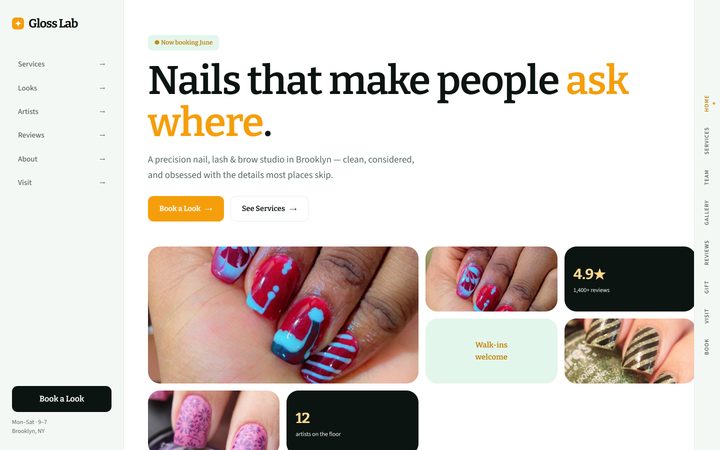 The Gloss Lab front-end
