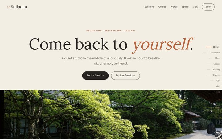 The Stillpoint front-end