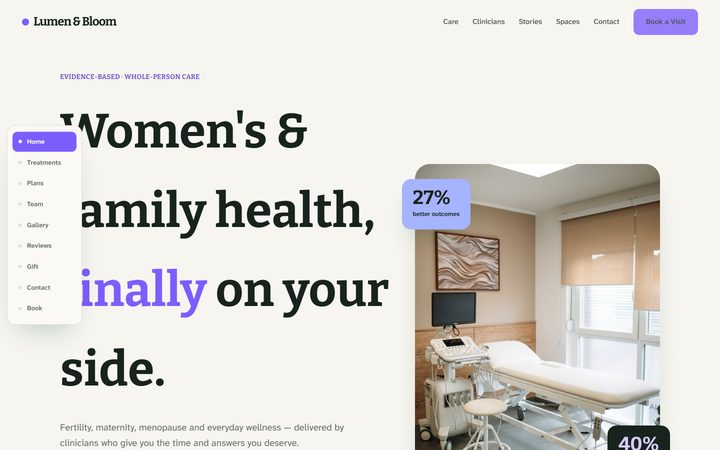 The Lumen & Bloom front-end