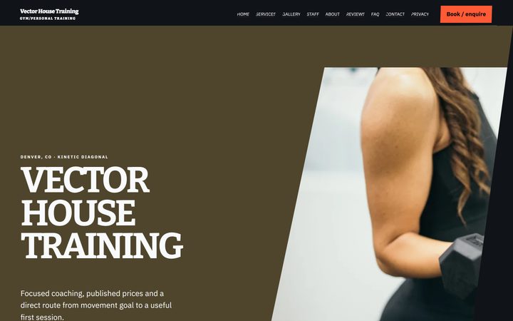 The Vector House Training front-end
