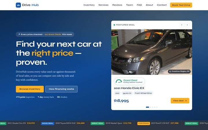 The DriveHub front-end