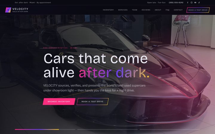 The VELOCITY front-end
