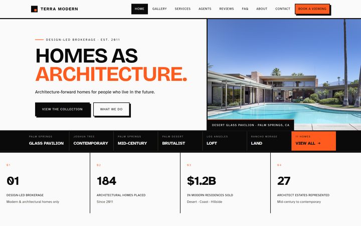 The Terra Modern front-end