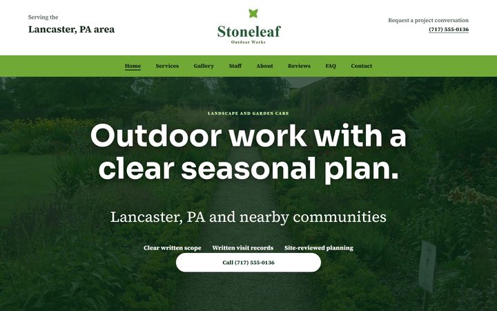 The Landscaping & Garden Care Lancaster PA front-end