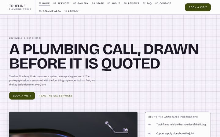 The Trueline Plumbing Works front-end