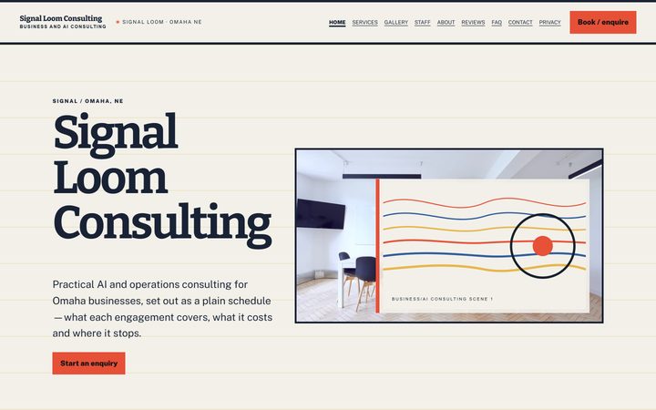 The Signal Loom Consulting front-end