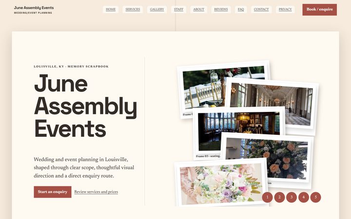 The June Assembly Events front-end