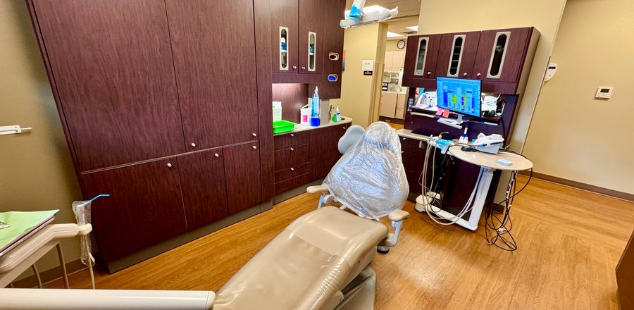 A treatment room at our Marine Ave studio