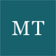 Monogram tile with the initials MT