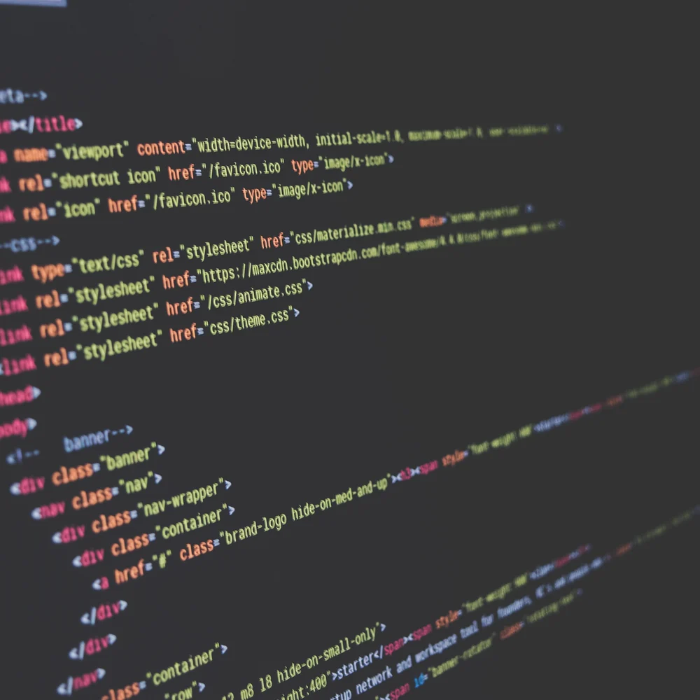 Code open in an editor on a dark screen